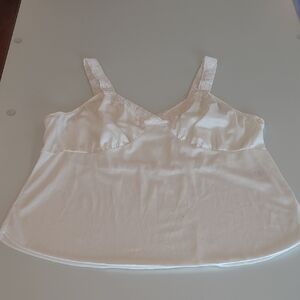 VTG Y2K Dixie Belle White Camisole With Lace Trim 100% Nylon